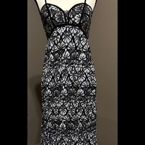Xhilaration Black and White Floral Maxi Dress